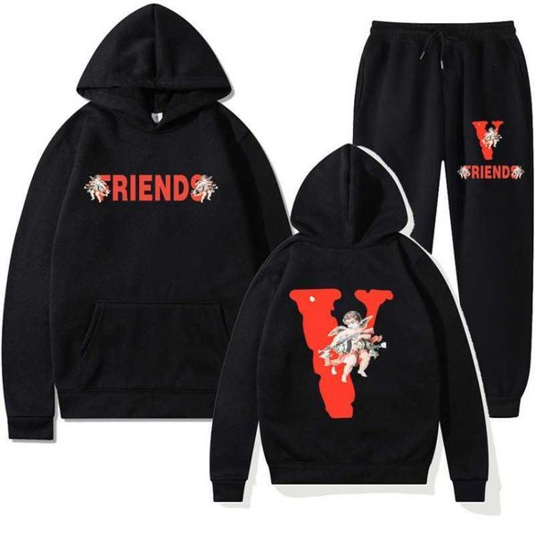 men's hoody vlo one fashion designer casual friends angel loose hoodie suit men women sweater cotton terry pullover long sleeve ls6k, Black
men's hoody vlo one fashion designer casual friends angel loose hoodie suit men women sweater cotton terry pullover long sleeve ls6k, Black