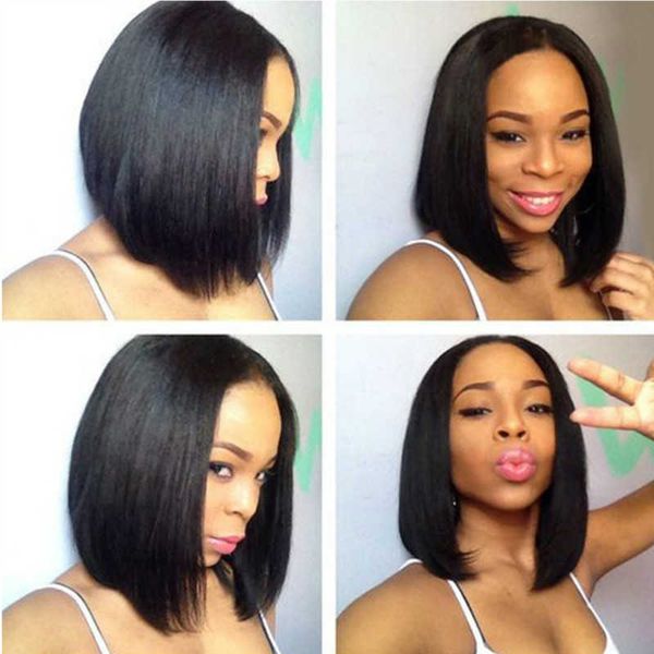 hair lace wigs wig female chemical fiber hair high temperature silk bobo head cover strength, Black
hair lace wigs wig female chemical fiber hair high temperature silk bobo head cover strength, Black