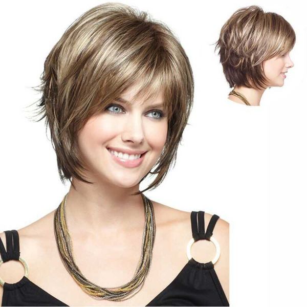 hair lace wigs fashion wig products recommended chemical fiber head cover women's mixed silk short straight hair, Black
hair lace wigs fashion wig products recommended chemical fiber head cover women's mixed silk short straight hair, Black