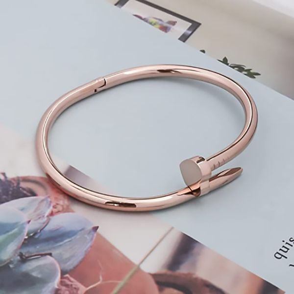 

Fashion Nail Bracelet nail Bangle designer Charm Bracelets Chain 18K gold plated stainless steel for Women Girl Wedding Mother's Day Jewelry Women Cz brand jewellery
