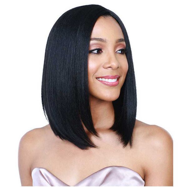 hair lace wigs women's middle point bangs medium straight hair shoulder gth fashion wig set, Black
hair lace wigs women's middle point bangs medium straight hair shoulder gth fashion wig set, Black