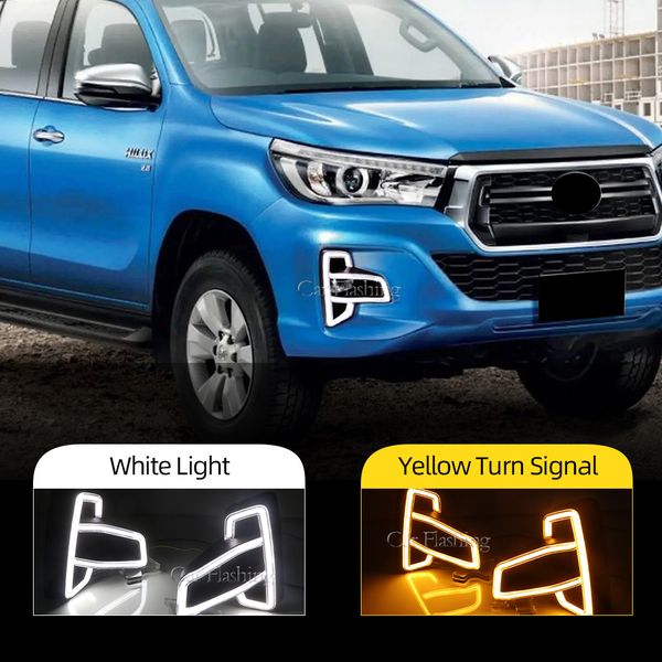 1 set led daytime running light for toyota hilux revo rocco 2018 2019 2020 with yellow turn signal car drl daylight fog lamp
1 set led daytime running light for toyota hilux revo rocco 2018 2019 2020 with yellow turn signal car drl daylight fog lamp