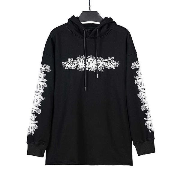 men's hoody vlo one fashion designer winter hooded high street angel wings printed men hoodies cotton terry pullover friends long sleev, Black
men's hoody vlo one fashion designer winter hooded high street angel wings printed men hoodies cotton terry pullover friends long sleev, Black