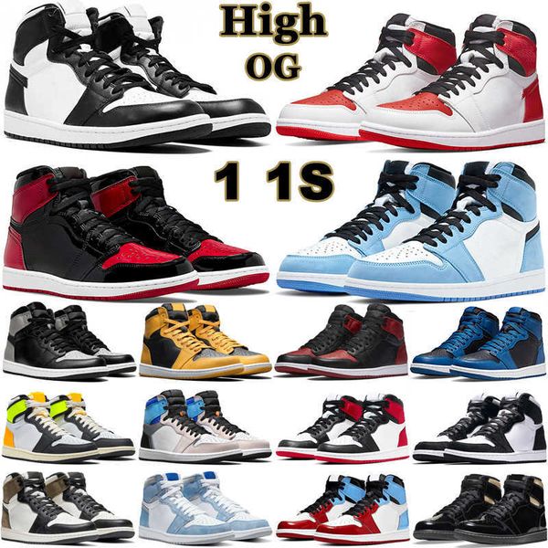 1 high og basketball shoes men women 1s patent bred toe university blue dark mocha heritage twist mens trainers outdoor sports sneakers, Black
1 high og basketball shoes men women 1s patent bred toe university blue dark mocha heritage twist mens trainers outdoor sports sneakers, Black