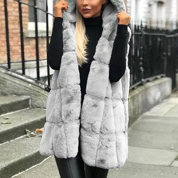 women's fur autumn and winter women fake vest hooded fluffy thick warm jacket fashion ladies sleeveless coat female, Black
women's fur autumn and winter women fake vest hooded fluffy thick warm jacket fashion ladies sleeveless coat female, Black