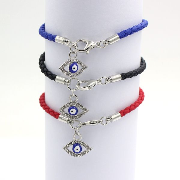 lucky blue evil eye ball rhinestone eyes charm pu leather braided rope bracelet wrist bangle women gifts new lucky jewelry, Golden;silver
lucky blue evil eye ball rhinestone eyes charm pu leather braided rope bracelet wrist bangle women gifts new lucky jewelry, Golden;silver