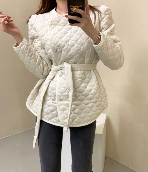 vintage down round neck cotton coat simple fashion chic fall/winter single-breasted tie belt cinched outerwear, Black
vintage down round neck cotton coat simple fashion chic fall/winter single-breasted tie belt cinched outerwear, Black