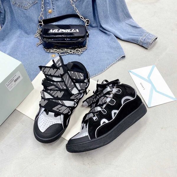 dress shoes lanvins latest bread shoes thick soles color contrast forrest gump's moral training elevated couples skateboard shoes, Black
dress shoes lanvins latest bread shoes thick soles color contrast forrest gump's moral training elevated couples skateboard shoes, Black