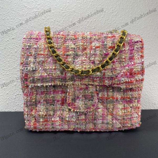 22f/w tweed flap crossbody bags check embroidery with pink green classic goldtone metal hardware chain purse shoulder wallets french designe
22f/w tweed flap crossbody bags check embroidery with pink green classic goldtone metal hardware chain purse shoulder wallets french designe
