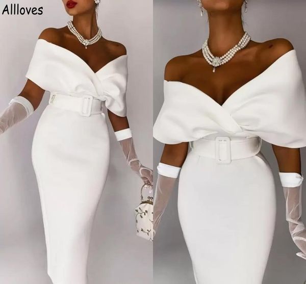 elegant satin white cocktail party dresses off the shoulder short sleeves sheath tea length women midi dress formal short prom robes de mari, Black
elegant satin white cocktail party dresses off the shoulder short sleeves sheath tea length women midi dress formal short prom robes de mari, Black