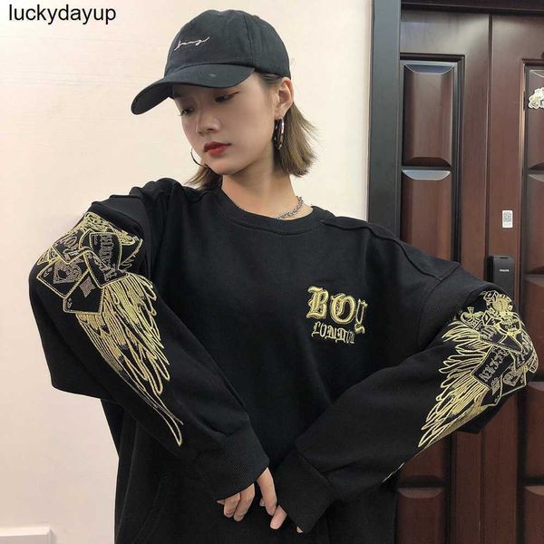 men's hoodies sweatshirts designer same fashion brand boys casual sleeved heavy industry embroidery loose student round neck sweater fo, Black
men's hoodies sweatshirts designer same fashion brand boys casual sleeved heavy industry embroidery loose student round neck sweater fo, Black