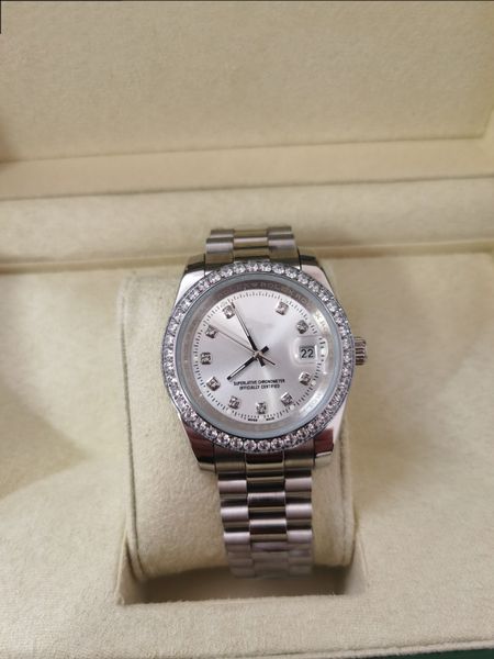 with box papers high-quality watch new version 18k white gold diamond bezel 40mm dial automatic fashion men's watch gd wristwatch 2813, Slivery;brown
with box papers high-quality watch new version 18k white gold diamond bezel 40mm dial automatic fashion men's watch gd wristwatch 2813, Slivery;brown