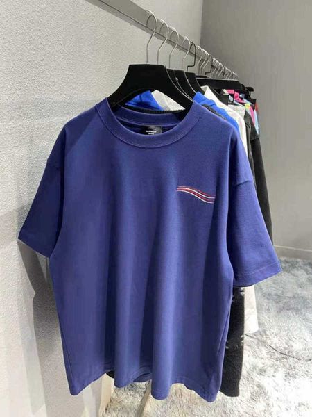 fashion brand designer t shirt letter embroidery short sleeve paris men and women short sleeve blue balanciagas, White;black
fashion brand designer t shirt letter embroidery short sleeve paris men and women short sleeve blue balanciagas, White;black