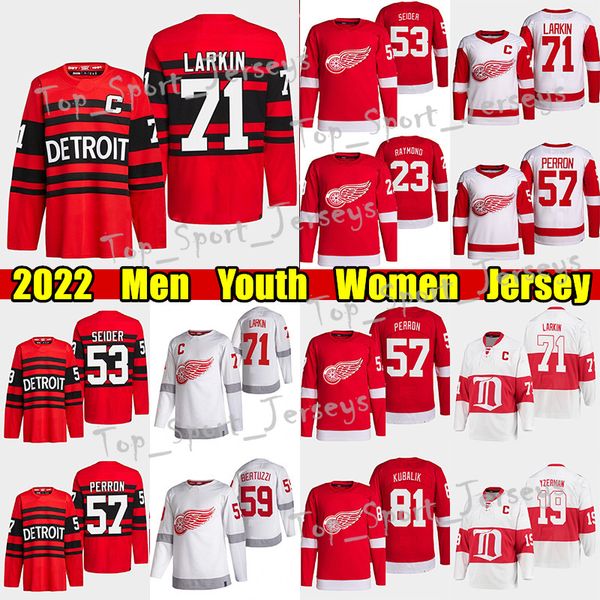 #71 dylan larkin reverse retro hockey jersey #53 moritz seider red wings#57 david perron lucas raymond dominik kubalik tyler bertuzzi gordie, Black;red
#71 dylan larkin reverse retro hockey jersey #53 moritz seider red wings#57 david perron lucas raymond dominik kubalik tyler bertuzzi gordie, Black;red