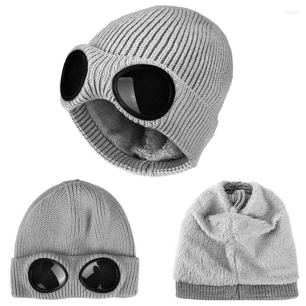 

Bonnet Hat Beanie Cp Beanies 2022 Winter Glasses Hat Cp Ribbed Knit Lens Beanie Street Hip Hop Knitted Thick beanie cp hat s ted, Red