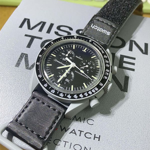 moonswatch bioceramic planet moon mens watches full function quarz chronograph watch mission to mercury 42mm nylon luxury watch venus wristw, Slivery;brown
moonswatch bioceramic planet moon mens watches full function quarz chronograph watch mission to mercury 42mm nylon luxury watch venus wristw, Slivery;brown
