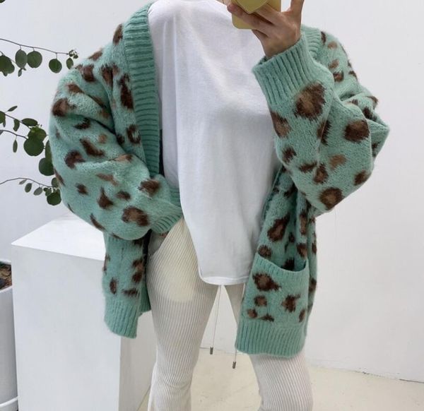 women's sweaters v-neck leopard print waist tie knitted cardigan soft gentle oversized sweater new single breasted sweaters, White;black
women's sweaters v-neck leopard print waist tie knitted cardigan soft gentle oversized sweater new single breasted sweaters, White;black