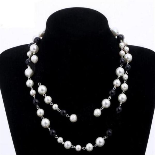 designer jewelry necklace elegant women black and white pearl sweater chain paris fashion diamond necklaces wedding jewelrys acces258n, Silver
designer jewelry necklace elegant women black and white pearl sweater chain paris fashion diamond necklaces wedding jewelrys acces258n, Silver