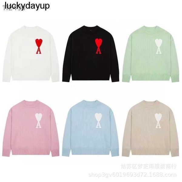 men's sweaters designer amis new color embroidery crew neck sweater men women fashion sweaters, White;black
men's sweaters designer amis new color embroidery crew neck sweater men women fashion sweaters, White;black