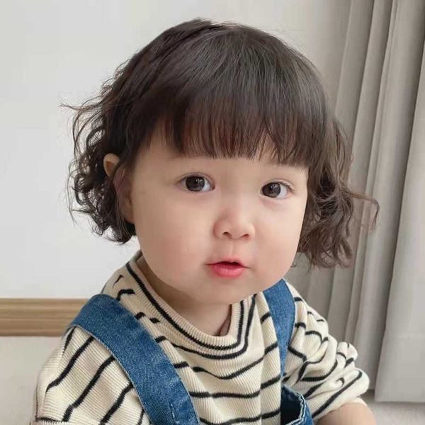 hair lace wigs children's women's curly baby's po cute short hair can be tilted and aligned with bangs chemical fiber wig hea, Black
hair lace wigs children's women's curly baby's po cute short hair can be tilted and aligned with bangs chemical fiber wig hea, Black