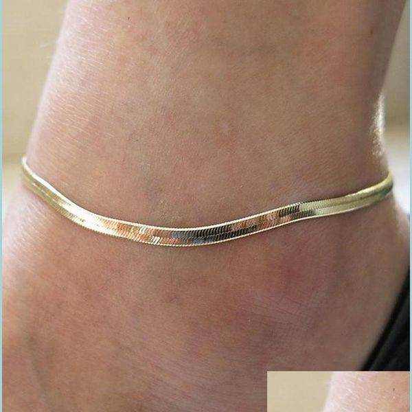 anklets new fine sier / gold plated adjustable flat snake chain anklet bracelet women simple delicate foot summer beach feet jewelry dhj68, Red;blue
anklets new fine sier / gold plated adjustable flat snake chain anklet bracelet women simple delicate foot summer beach feet jewelry dhj68, Red;blue
