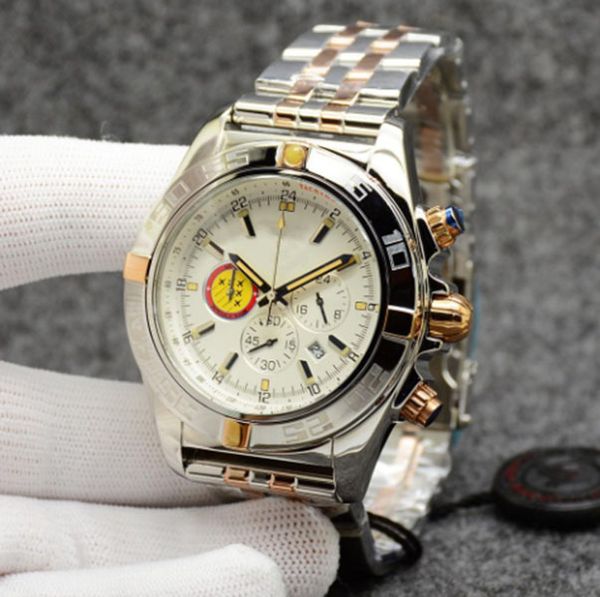 luxury quartz watch men's chronograph patrouille air gold stainless steel navitimer two tone white dial 50th anniversary wristwatches c, Slivery;brown
luxury quartz watch men's chronograph patrouille air gold stainless steel navitimer two tone white dial 50th anniversary wristwatches c, Slivery;brown