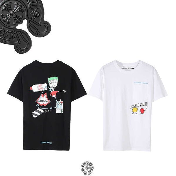 ins fashion brand ch crow cartoon graffiti red lips printed cotton round neck short sleeve t-shirt for men and women, White;black
ins fashion brand ch crow cartoon graffiti red lips printed cotton round neck short sleeve t-shirt for men and women, White;black