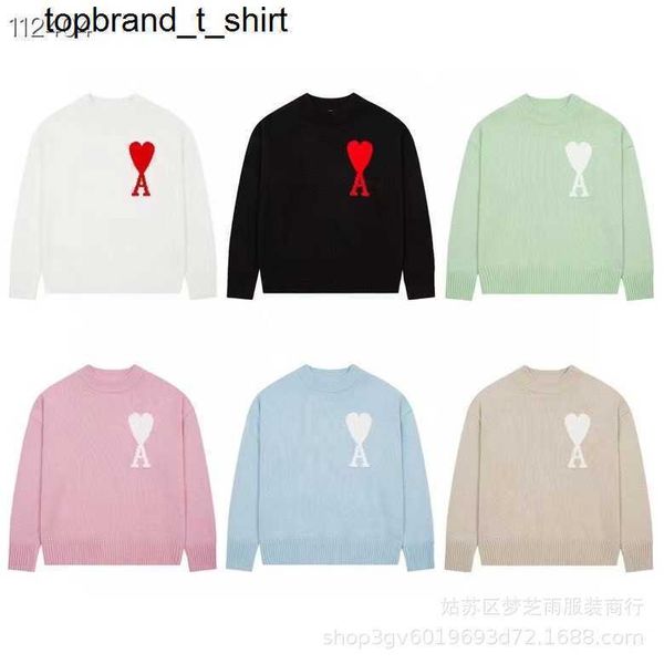 men's sweaters designer amis new classic love embroidery fashion streetwear sweater men women, White;black
men's sweaters designer amis new classic love embroidery fashion streetwear sweater men women, White;black