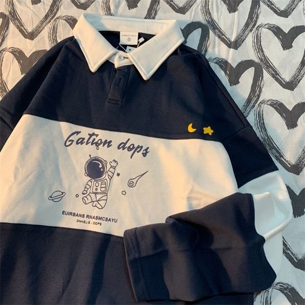 women's hoodies sweatshirts polo collar sweatshirt vintage woman long sleeve letter print patchwork oversized loose spring female pullo, Black
women's hoodies sweatshirts polo collar sweatshirt vintage woman long sleeve letter print patchwork oversized loose spring female pullo, Black