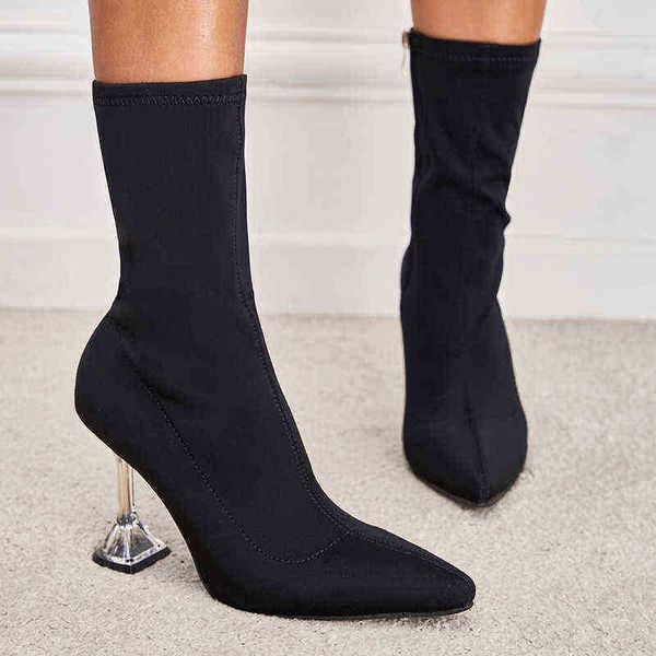 women boots 2022 new women's large elastic transparent wine glass heel slim outdoor street 07091011, Black
women boots 2022 new women's large elastic transparent wine glass heel slim outdoor street 07091011, Black