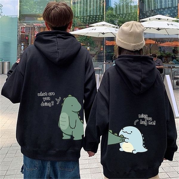 women's hoodies sweatshirts couple dinosaur autumn fashion sweatshirt women punk korean cartoon vintage oversized hooded kawaii girl 2, Black
women's hoodies sweatshirts couple dinosaur autumn fashion sweatshirt women punk korean cartoon vintage oversized hooded kawaii girl 2, Black