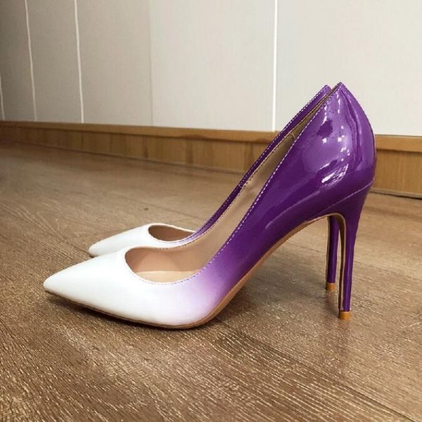 purple white gradient women shoes designer brand ladies red bottom glossy stilettos 10cm high heels pointed toe slip on pumps chic woman for, Black
purple white gradient women shoes designer brand ladies red bottom glossy stilettos 10cm high heels pointed toe slip on pumps chic woman for, Black