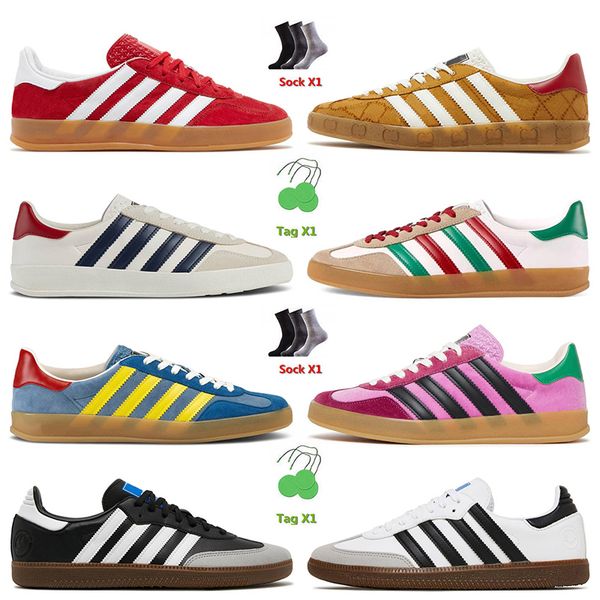 2023 women mens samba running shoes vegan black white gum monogram gazelles trainers green pink red velvet wales bonner gazelle outdoor spor, White;red
2023 women mens samba running shoes vegan black white gum monogram gazelles trainers green pink red velvet wales bonner gazelle outdoor spor, White;red
