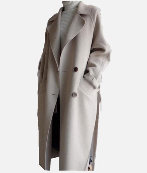 winter coat women wide lapel belt pocket wool blendoversize long trench outwear wool, Tan;black
winter coat women wide lapel belt pocket wool blendoversize long trench outwear wool, Tan;black