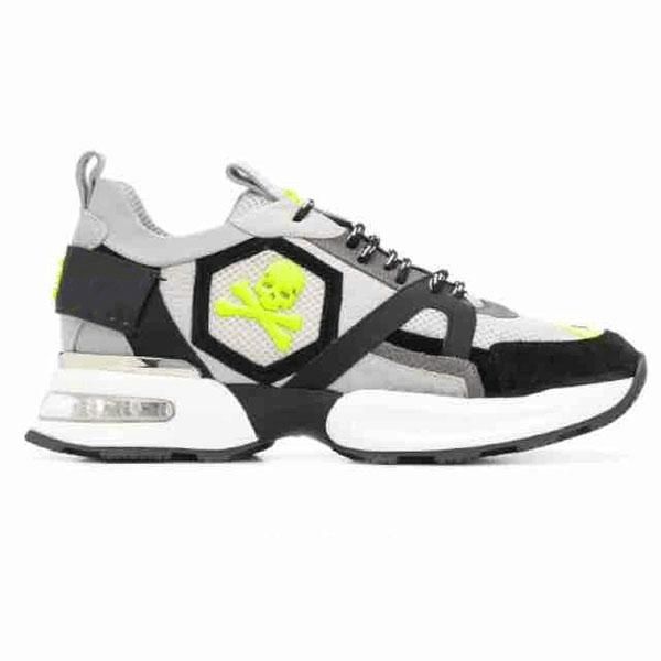 men 's thick-soled sneakers fashionable luxury leather lace-up super outsole white casual printing, Black
men 's thick-soled sneakers fashionable luxury leather lace-up super outsole white casual printing, Black