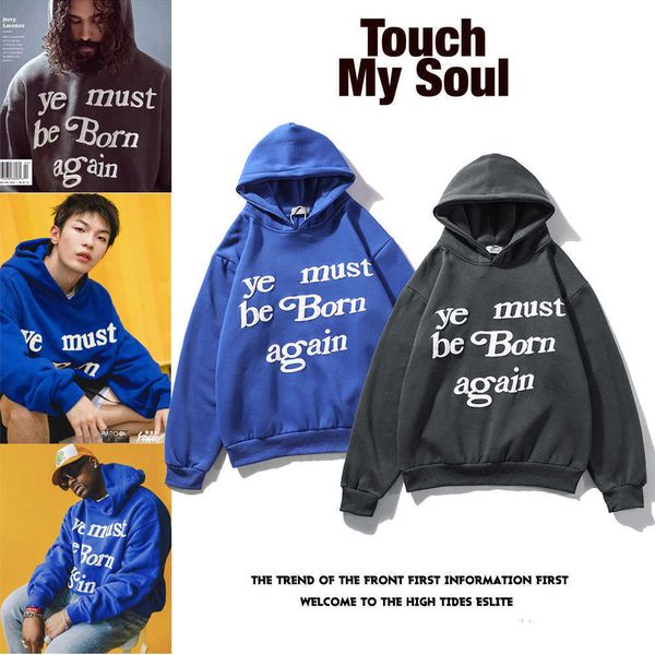 must trendy designer cpfms hoodies born again letter foam printing men's and women's sweater fashion, Black
must trendy designer cpfms hoodies born again letter foam printing men's and women's sweater fashion, Black