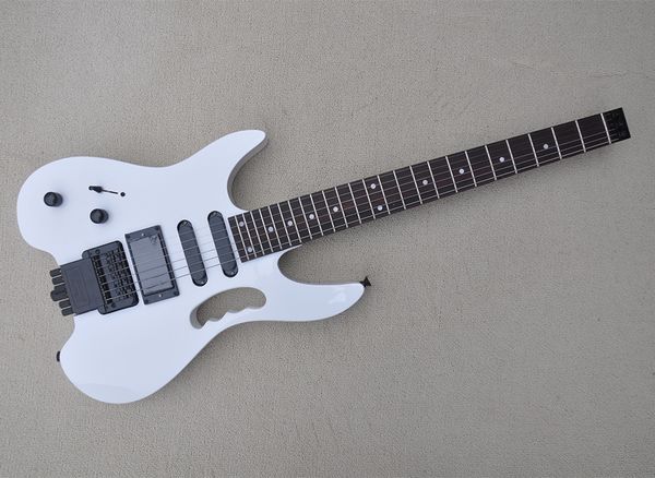 white left-handed headless electric guitar with 24 frets rosewood fretboard customizable
white left-handed headless electric guitar with 24 frets rosewood fretboard customizable