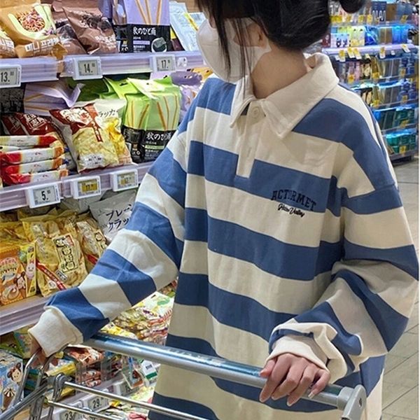 women's hoodies sweatshirts american vintage polo collar oversized women blue patchwork stripe thin sweatshirt harajuku long sleeve fo, Black
women's hoodies sweatshirts american vintage polo collar oversized women blue patchwork stripe thin sweatshirt harajuku long sleeve fo, Black