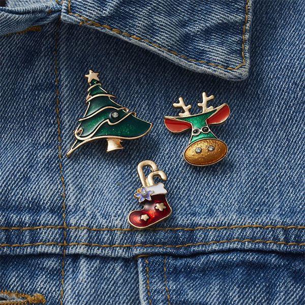 christmas enamel pins brooches santa claus bell elk snowflake tree brooch children's new year gift ae469, Gray
christmas enamel pins brooches santa claus bell elk snowflake tree brooch children's new year gift ae469, Gray