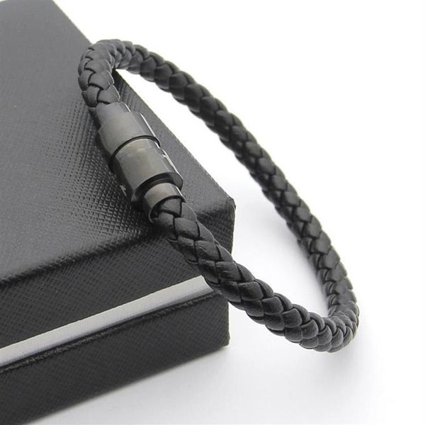 luxury black woven leather bracelets magnetic shut design with six star branding french man jewelry charm bracelet as christmas gi252n, Golden;silver
luxury black woven leather bracelets magnetic shut design with six star branding french man jewelry charm bracelet as christmas gi252n, Golden;silver