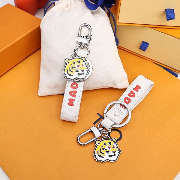 with box fashion key buckle tiger car keychain handmade leather keychains men women bag pendant accessories white color, Silver
with box fashion key buckle tiger car keychain handmade leather keychains men women bag pendant accessories white color, Silver