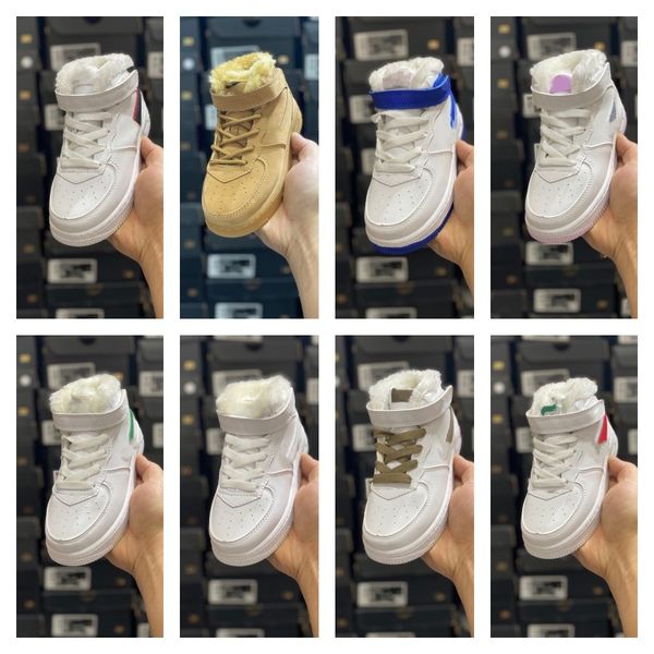 kids children airforces casual shoes hook & loop boys girls af1s mid basketball shoes white wheat skateboard shoe baby toddlers students spo
kids children airforces casual shoes hook & loop boys girls af1s mid basketball shoes white wheat skateboard shoe baby toddlers students spo