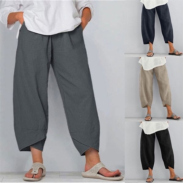 women's pants capris vintage harem women summer casual elastic waist cotton linen wide leg loose female solid cropped trousers pantalon, Black;white
women's pants capris vintage harem women summer casual elastic waist cotton linen wide leg loose female solid cropped trousers pantalon, Black;white