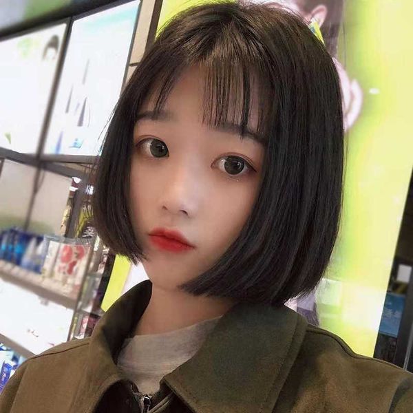 hair lace wigs wig female air bangs short straight hair bobo head student hairstyle chemical fiber headgear, Black
hair lace wigs wig female air bangs short straight hair bobo head student hairstyle chemical fiber headgear, Black