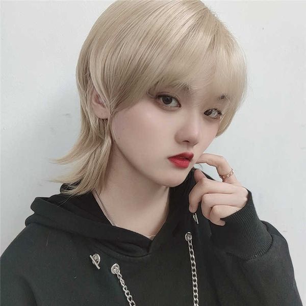 hair lace wigs wolf tail wig men's short hair mullet chemical fiber head set, Black
hair lace wigs wolf tail wig men's short hair mullet chemical fiber head set, Black