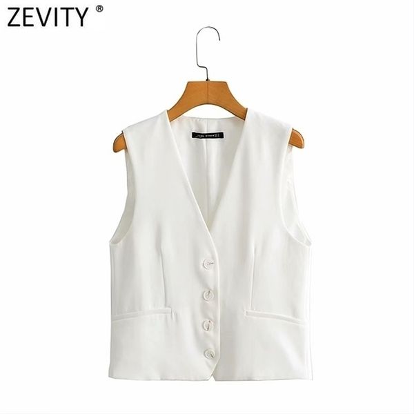 women's jackets zevity women simply sleeveless white vest jacket office ladies wear single breasted slim waistcoat leisure outwear ct7, Black;brown
women's jackets zevity women simply sleeveless white vest jacket office ladies wear single breasted slim waistcoat leisure outwear ct7, Black;brown