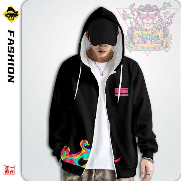 ice iron shark 2022 autumn winter fierce cute cat play graffiti series loose casual mens hooded zipper sweater coat 8yig, Black
ice iron shark 2022 autumn winter fierce cute cat play graffiti series loose casual mens hooded zipper sweater coat 8yig, Black
