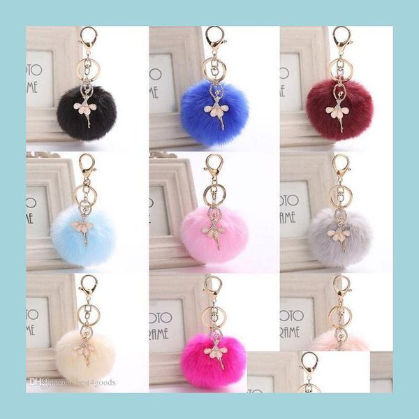 keychains lanyards 8cm women pompom plush keyring pom dancing angel keychains fluffy rex rabbit fur ball key chain handbag pendant dhdcm, Silver
keychains lanyards 8cm women pompom plush keyring pom dancing angel keychains fluffy rex rabbit fur ball key chain handbag pendant dhdcm, Silver