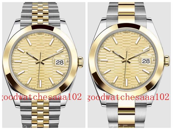 classic series new version boys' fashion wristwatches 41mm pit pattern pattern yellow dial 126334 126331 126300 automatic 2813 movement, Slivery;brown
classic series new version boys' fashion wristwatches 41mm pit pattern pattern yellow dial 126334 126331 126300 automatic 2813 movement, Slivery;brown