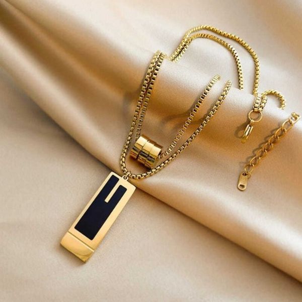 europe and america luxury double pendant chain fashion titanium steel necklace fashion accessories wholesale, Silver
europe and america luxury double pendant chain fashion titanium steel necklace fashion accessories wholesale, Silver